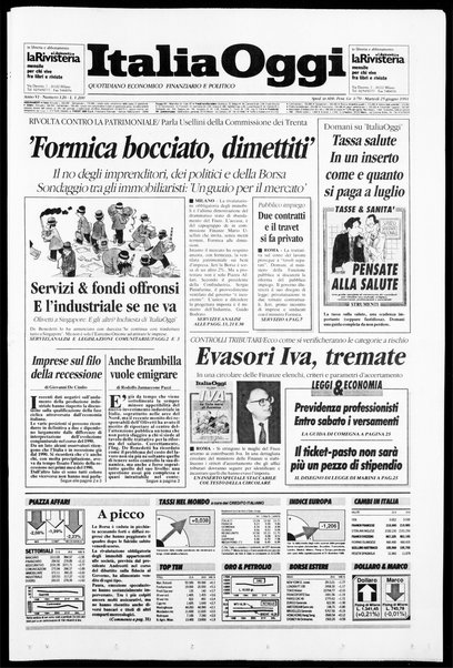 Italia oggi : quotidiano di economia finanza e politica